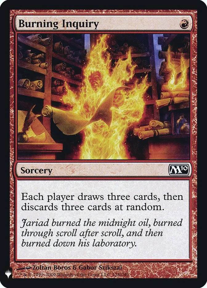 2020 The List Burning Inquiry common #M10-128 common card image