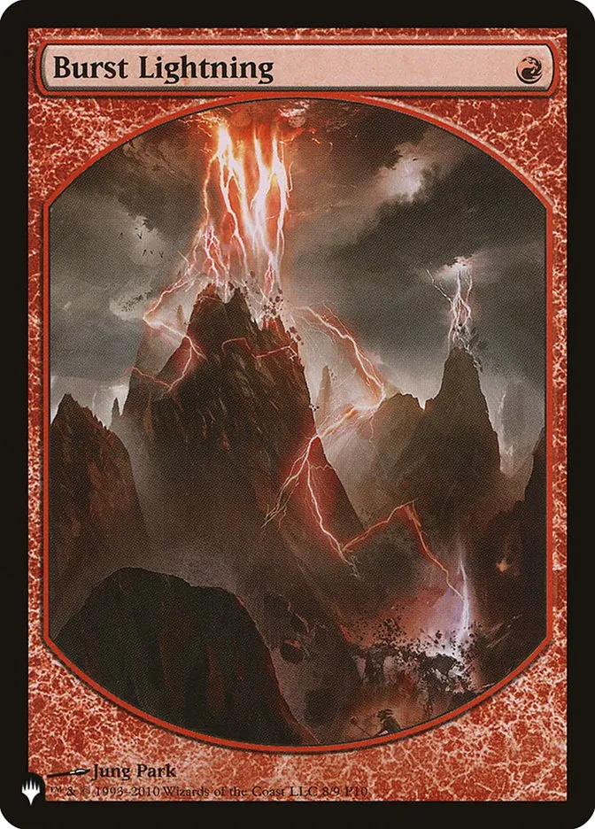 2020 The List Burst Lightning #P10-8 rare card image