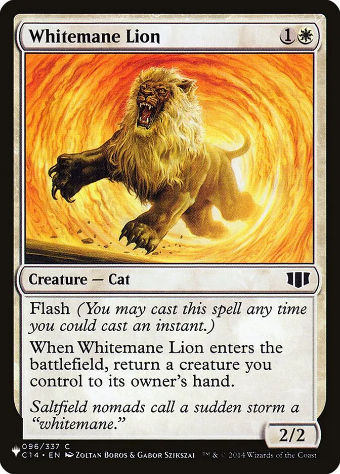 2020 The List Whitemane Lion #C14-96 common card image