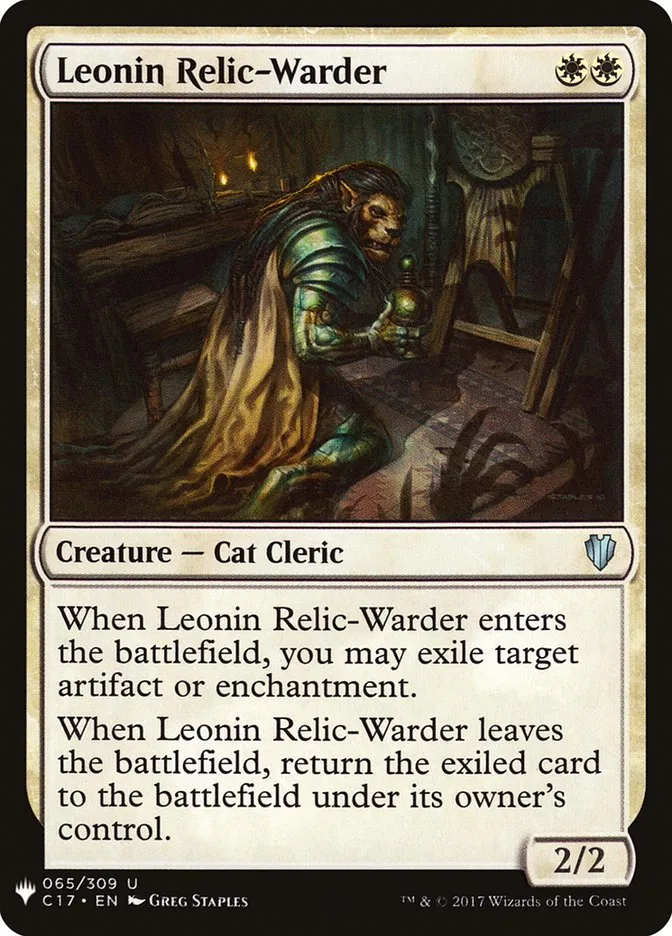 2020 The List Leonin Relic-Warder #C17-65 uncommon card image
