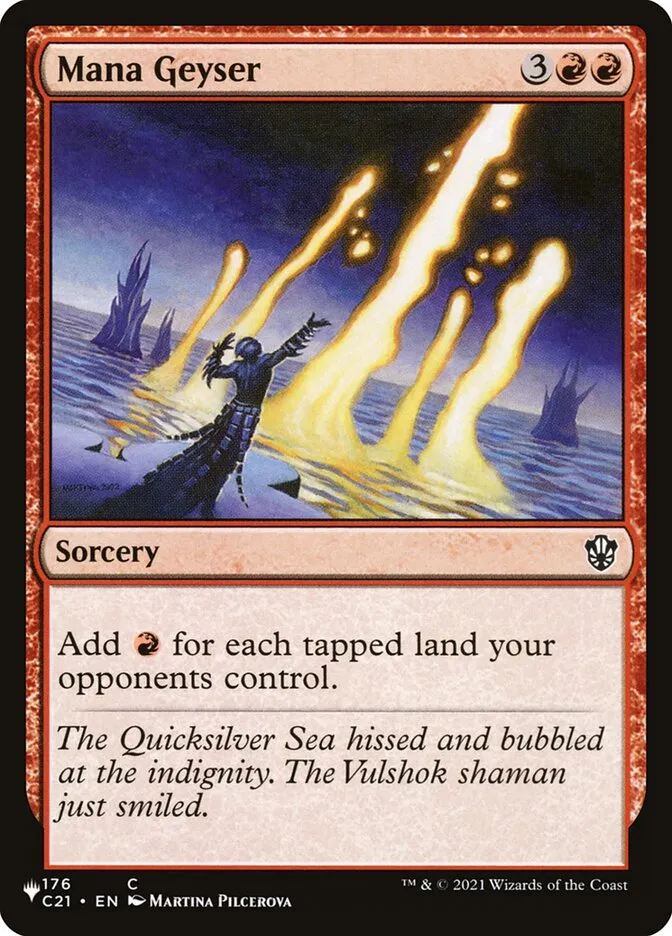 2020 The List Mana Geyser #C21-176 common card image