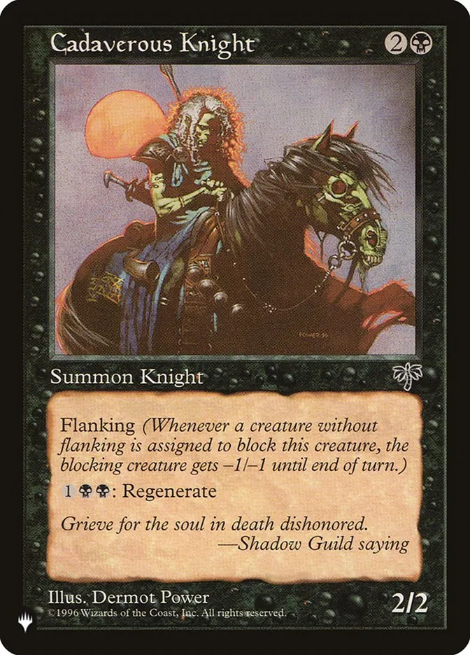 2020 The List Cadaverous Knight #MIR-110 common card image