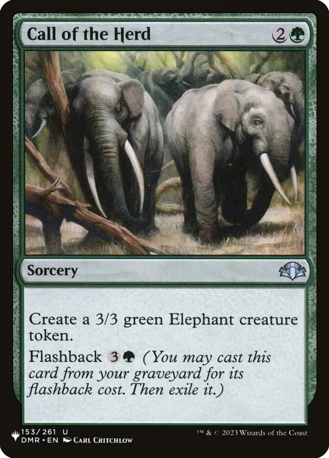 2020 The List Call of the Herd #DMR-153 uncommon card image