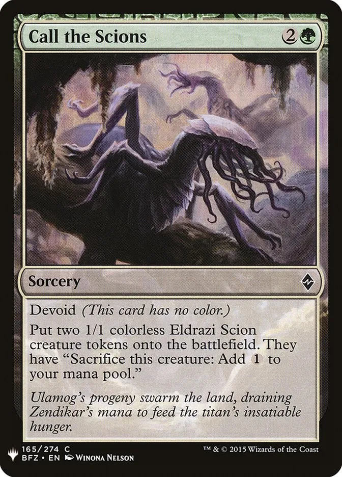 2020 The List Call the Scions #BFZ-165 common card image