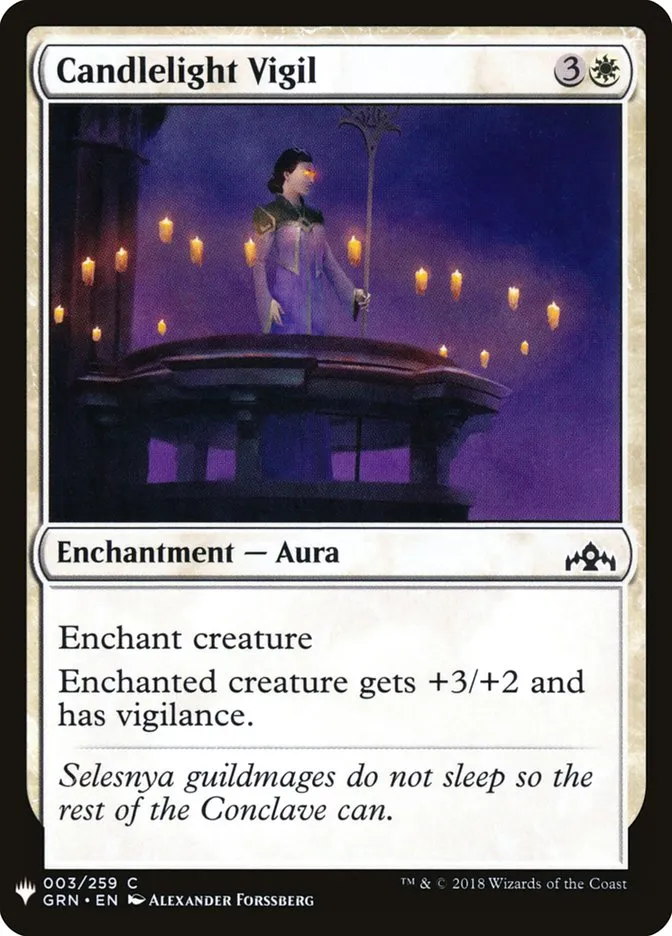 2020 The List Candlelight Vigil #GRN-3 common card image