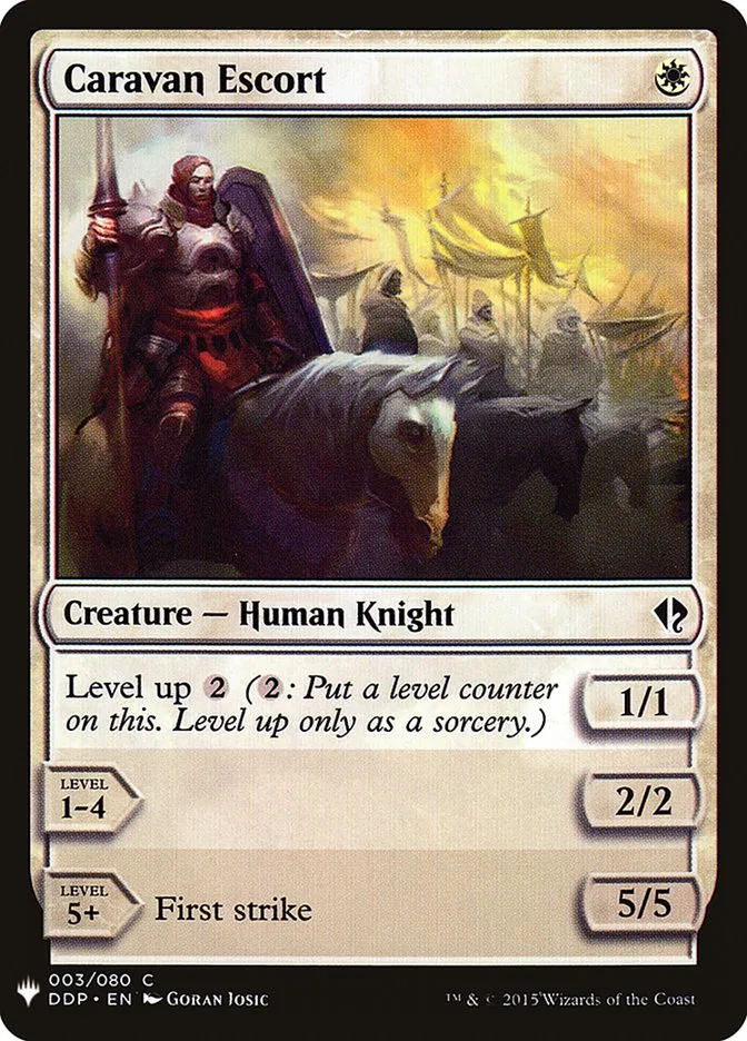 2020 The List Caravan Escort common #DDP-3 common card image