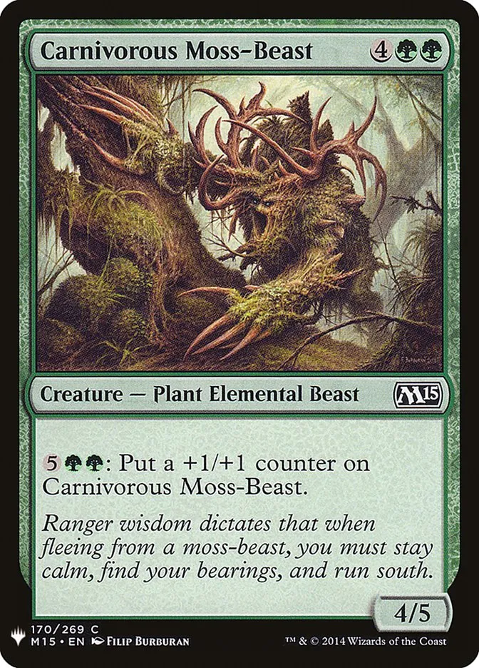 2020 The List Carnivorous Moss-Beast #M15-170 common card image