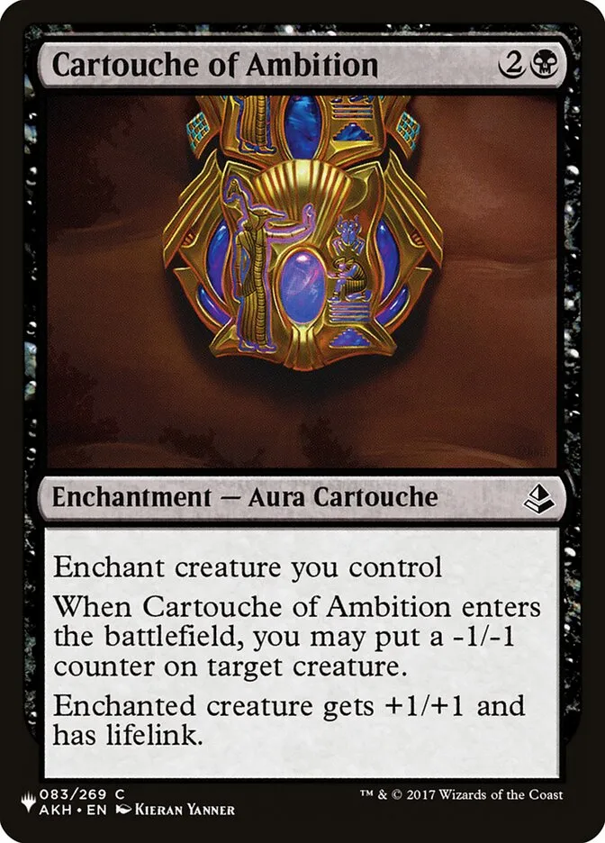 2020 The List Cartouche of Ambition #AKH-83 common card image