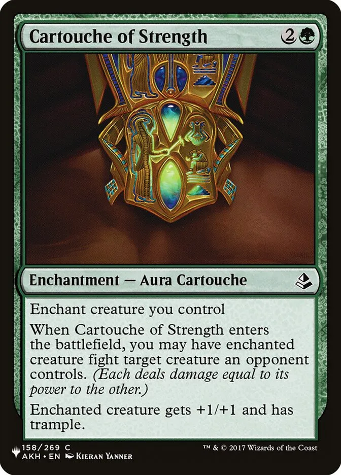 2020 The List Cartouche of Strength #AKH-158 common card image
