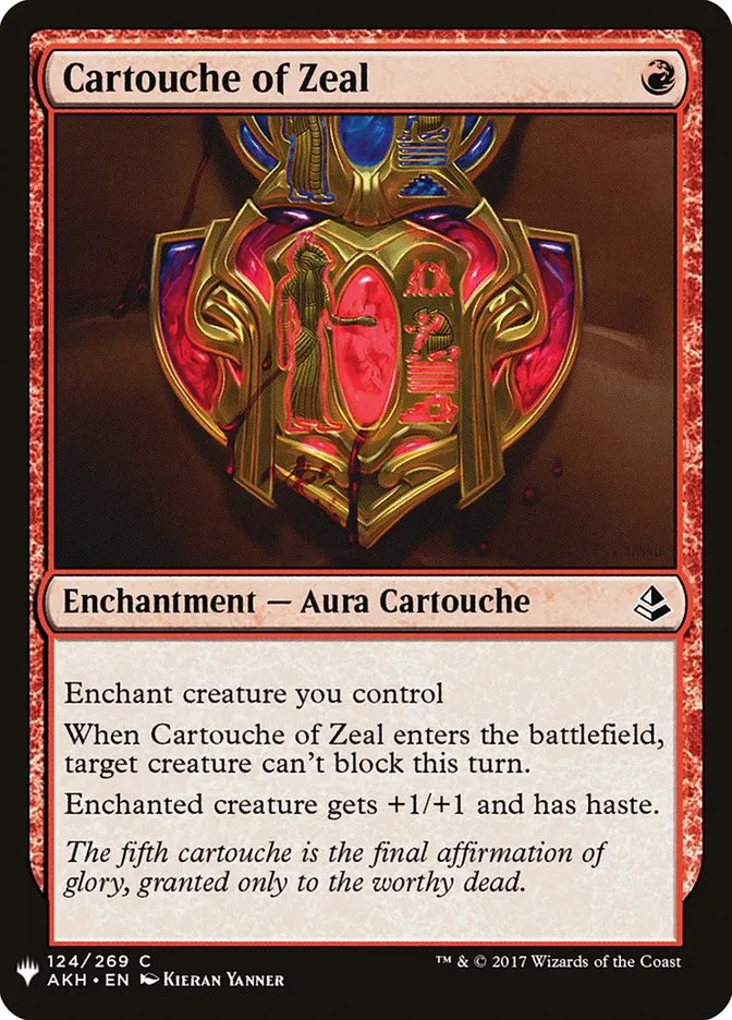 2020 The List Cartouche of Zeal #AKH-124 common card image