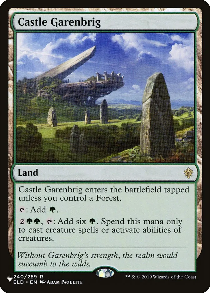 2020 The List Castle Garenbrig #ELD-240 rare card image