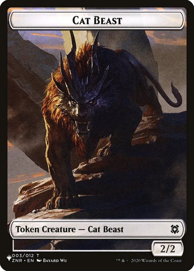 2020 The List Cat Beast common #TZNR-3 common card image