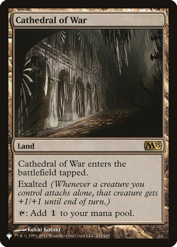 2020 The List Cathedral of War #M13-221 rare card image