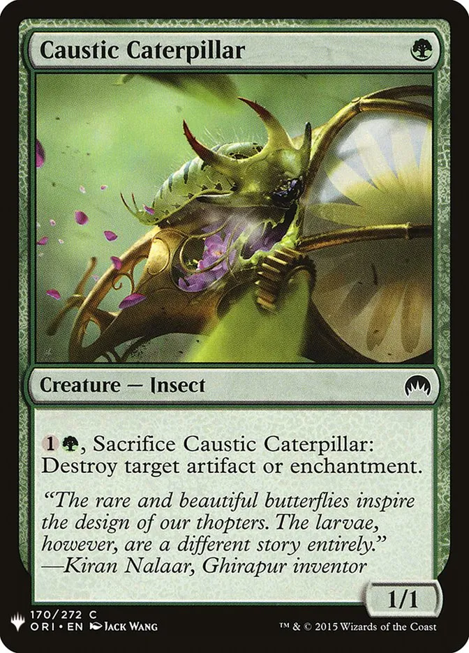 2020 The List Caustic Caterpillar #ORI-170 common card image