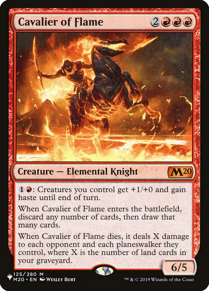 2020 The List Cavalier of Flame #M20-125 mythic card image