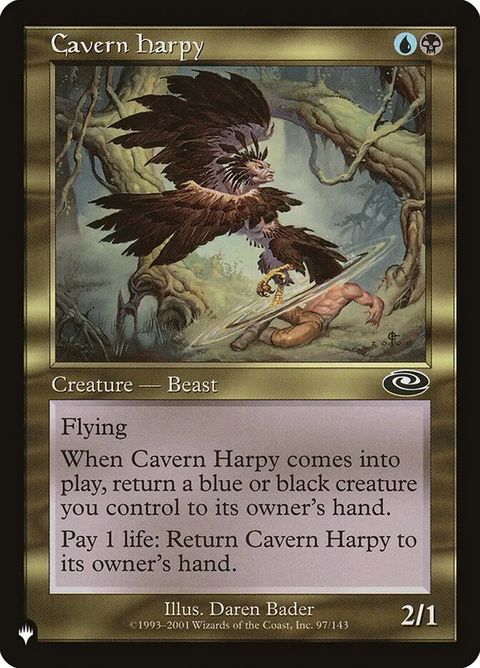 2020 The List Cavern Harpy common #PLS-97 common card image