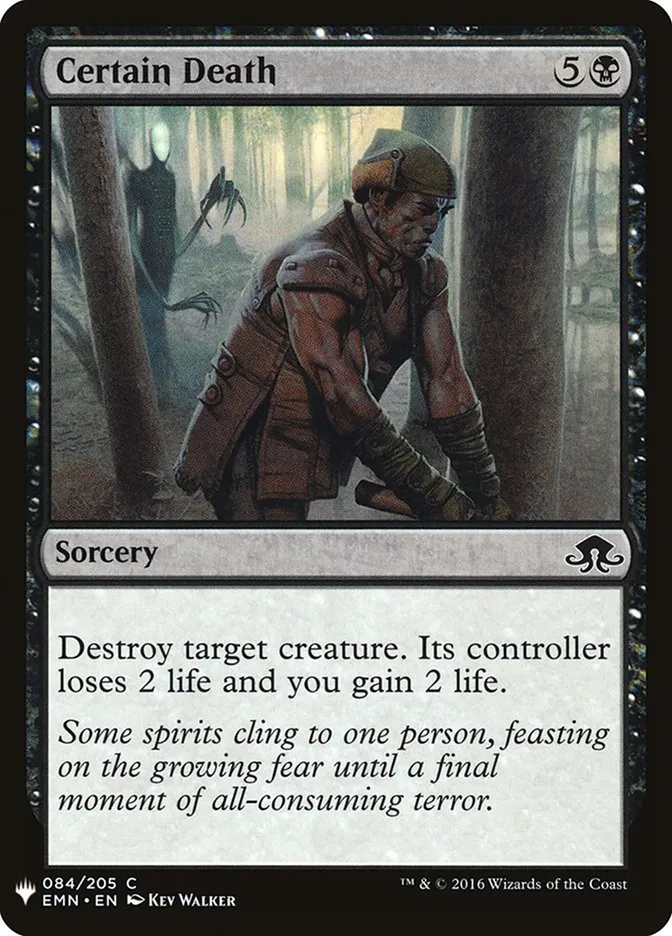 2020 The List Certain Death #EMN-84 common card image