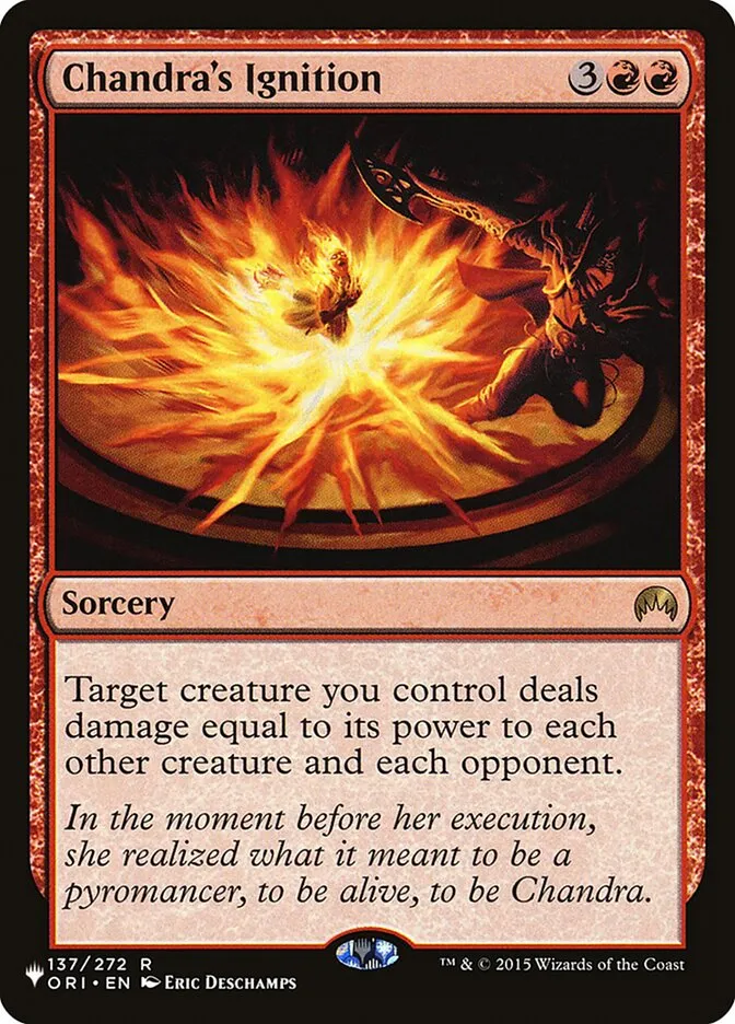 2020 The List Chandra's Ignition #ORI-137 rare card image