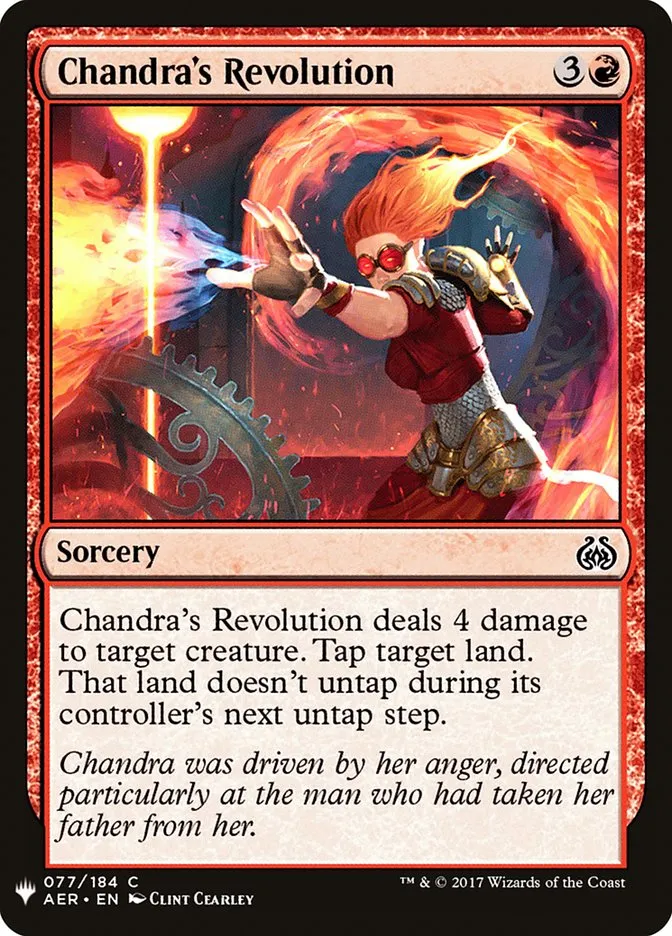 2020 The List Chandra's Revolution #AER-77 common card image