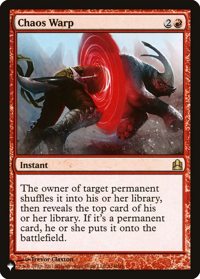 2020 The List Chaos Warp #CMD-114 rare card image