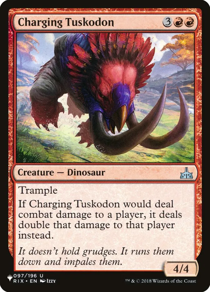 2020 The List Charging Tuskodon #RIX-97 uncommon card image