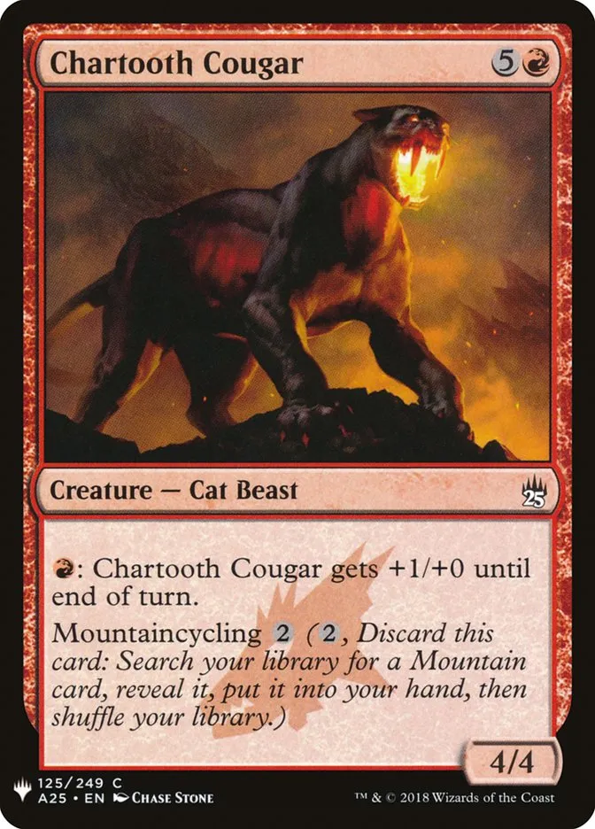 2020 The List Chartooth Cougar common #A25-125 common card image