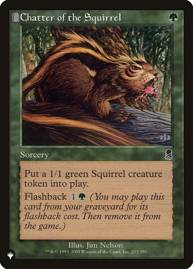 2020 The List Chatter of the Squirrel #ODY-233 common card image