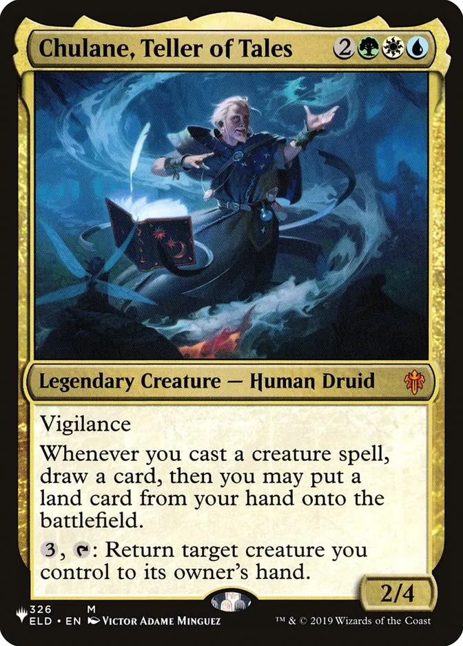 2020 The List Chulane, Teller of Tales #ELD-326 mythic card image