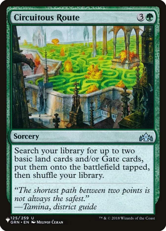 2020 The List Circuitous Route #GRN-125 uncommon card image