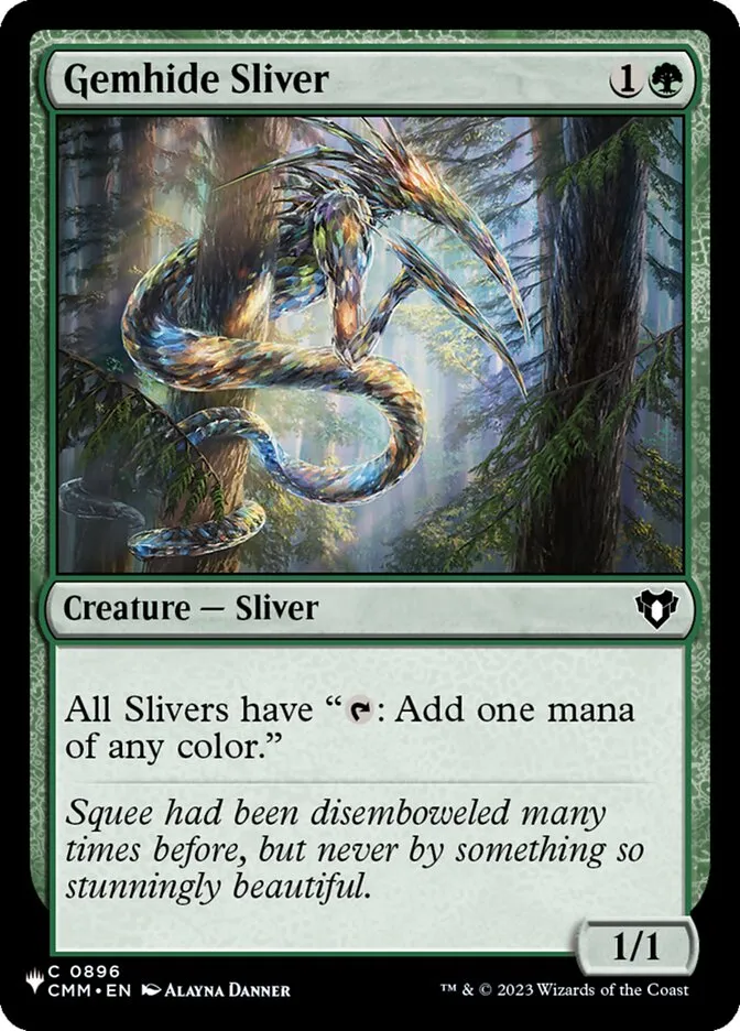 2020 The List Gemhide Sliver common #CMM-896 common card image