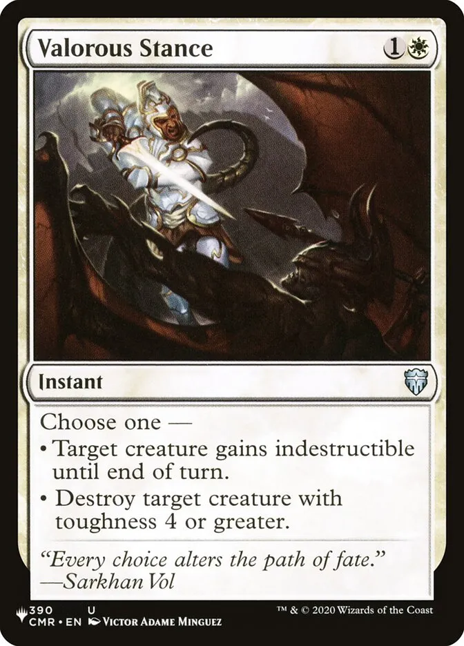 2020 The List Valorous Stance #CMR-390 uncommon card image