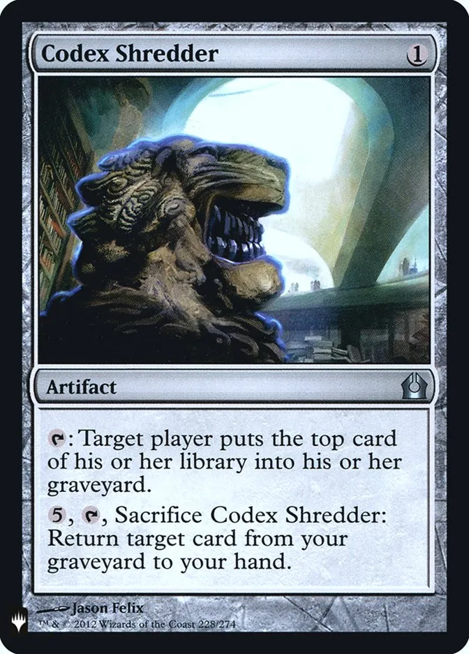2020 The List Codex Shredder uncommon #RTR-228 uncommon card image