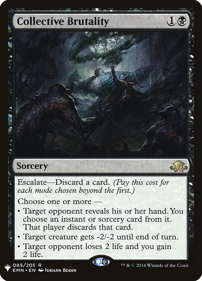 2020 The List Collective Brutality #EMN-85 rare card image