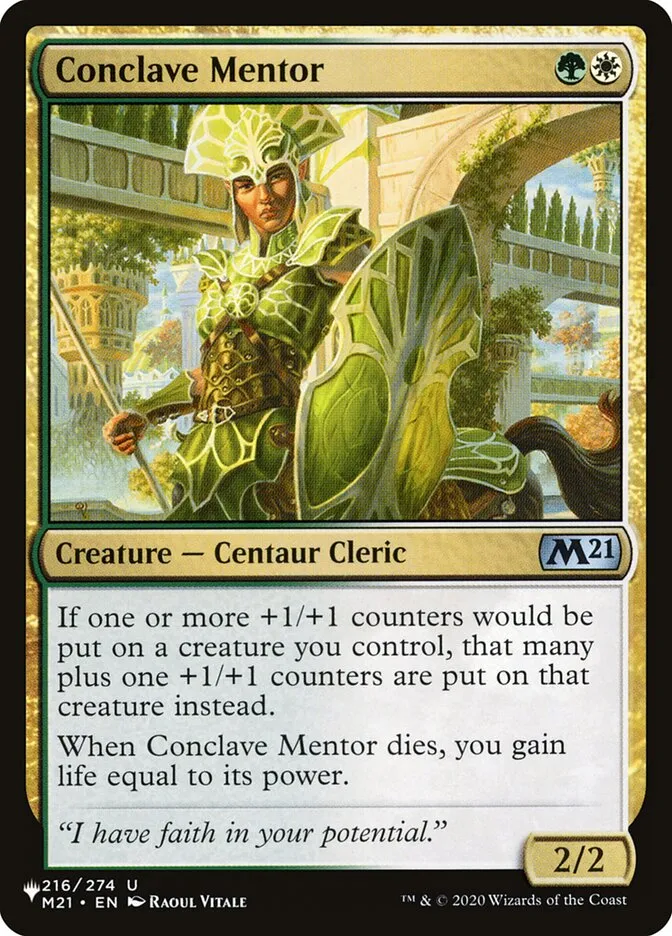 2020 The List Conclave Mentor #M21-216 uncommon card image
