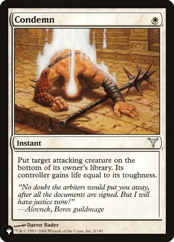 2020 The List Condemn uncommon #DIS-8 uncommon card image