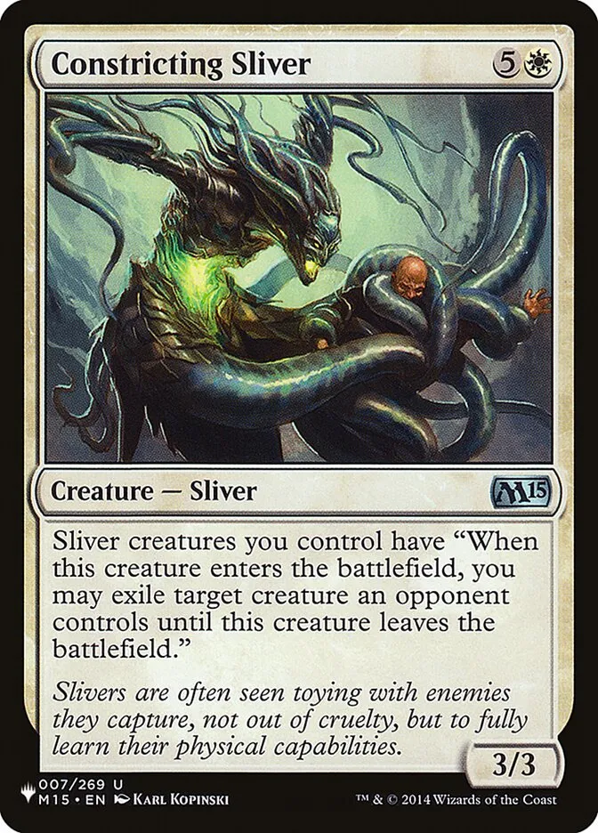 2020 The List Constricting Sliver uncommon #M15-7 uncommon card image
