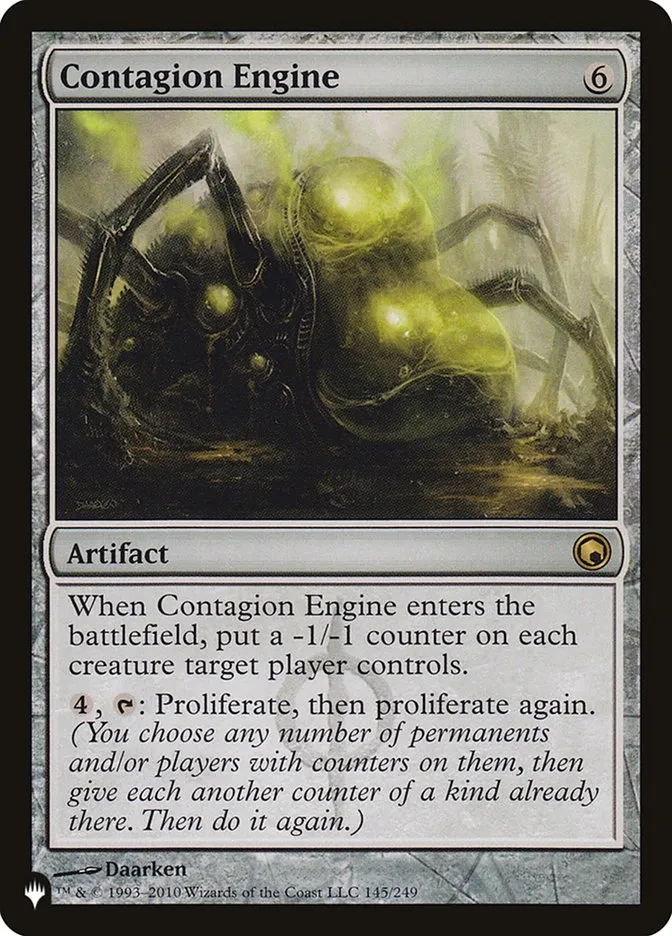 2020 The List Contagion Engine #SOM-145 rare card image