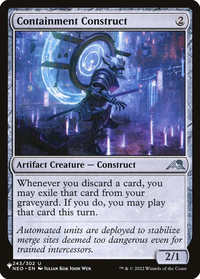 2020 The List Containment Construct uncommon #NEO-243 uncommon card image