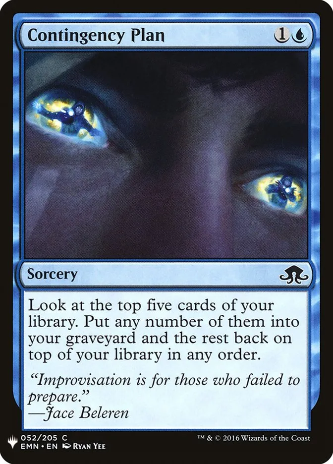 2020 The List Contingency Plan common #EMN-52 common card image