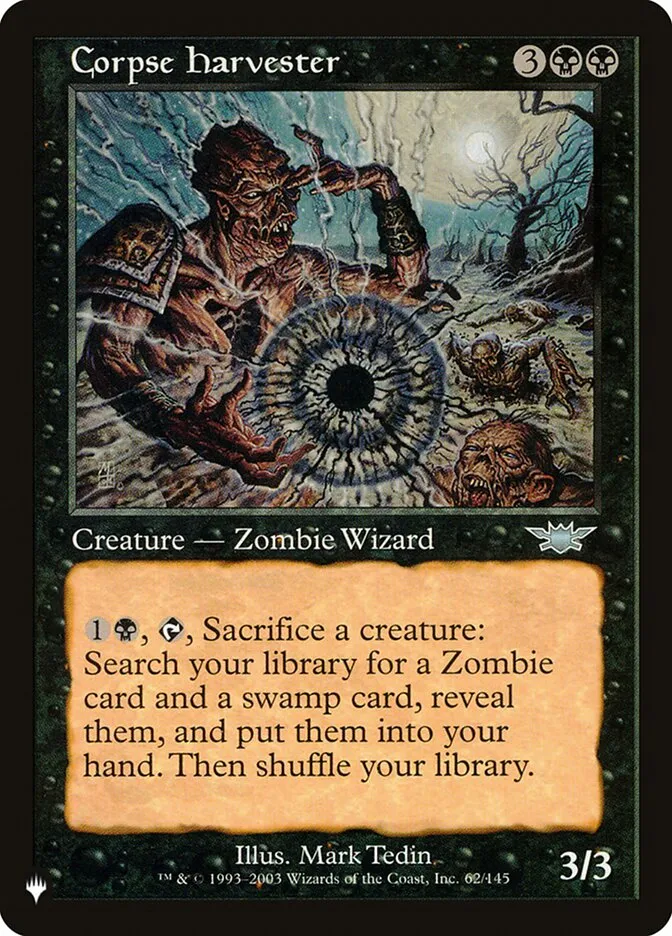 2020 The List Corpse Harvester uncommon #LGN-62 uncommon card image