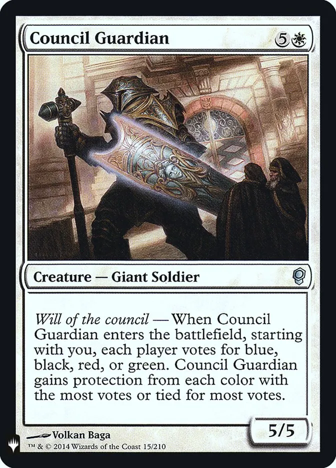 2020 The List Council Guardian #CNS-15 uncommon card image