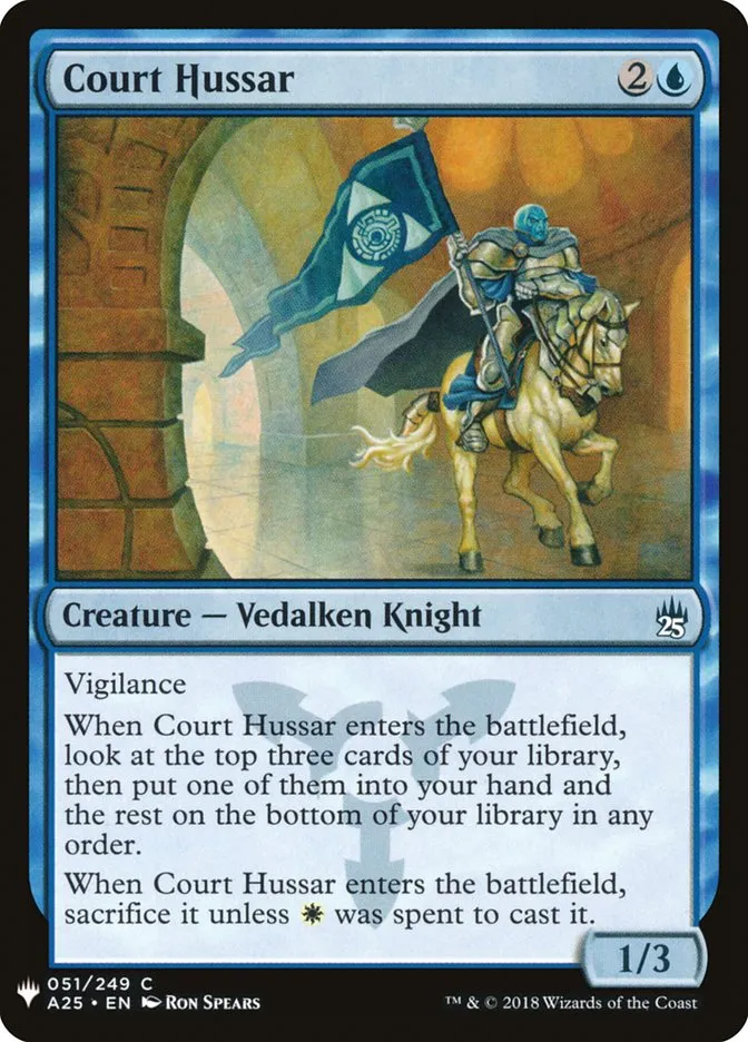2020 The List Court Hussar #A25-51 common card image