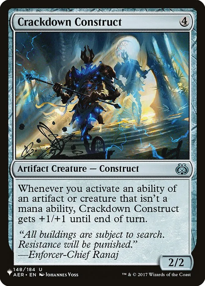 2020 The List Crackdown Construct uncommon #AER-148 uncommon card image
