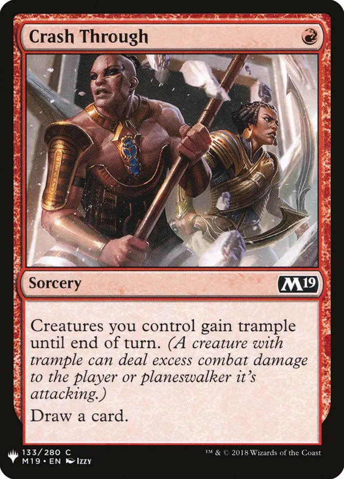 2020 The List Crash Through common #M19-133 common card image