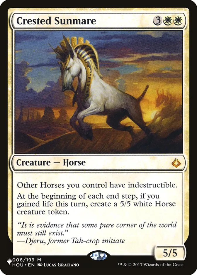 2020 The List Crested Sunmare #HOU-6 mythic card image