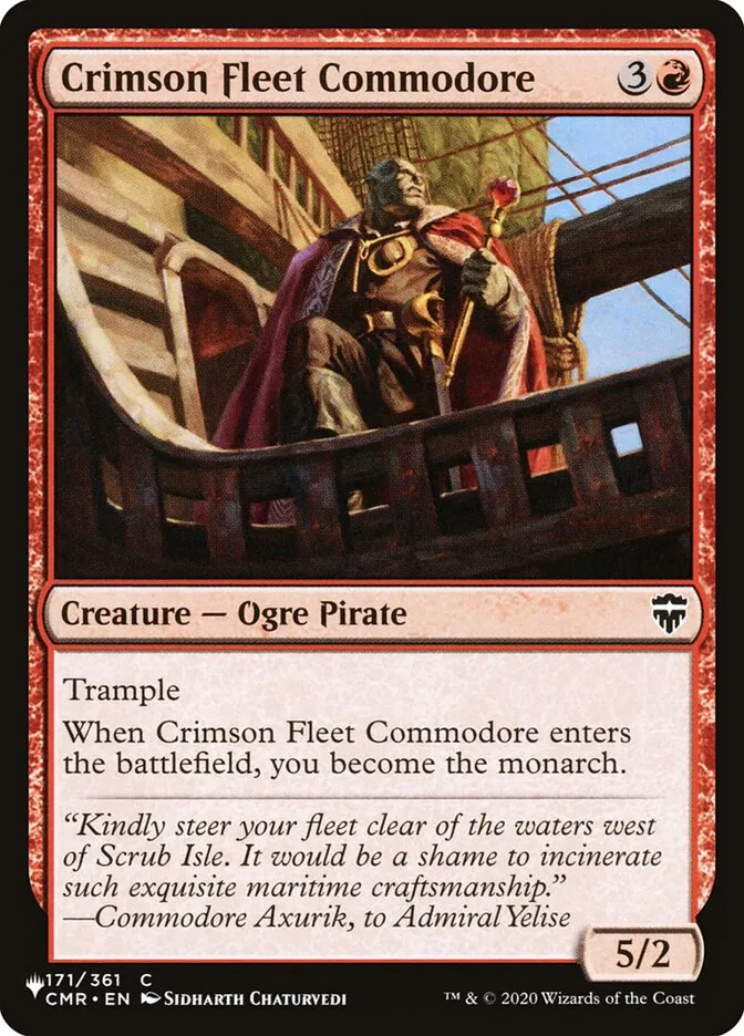 2020 The List Crimson Fleet Commodore #CMR-171 common card image