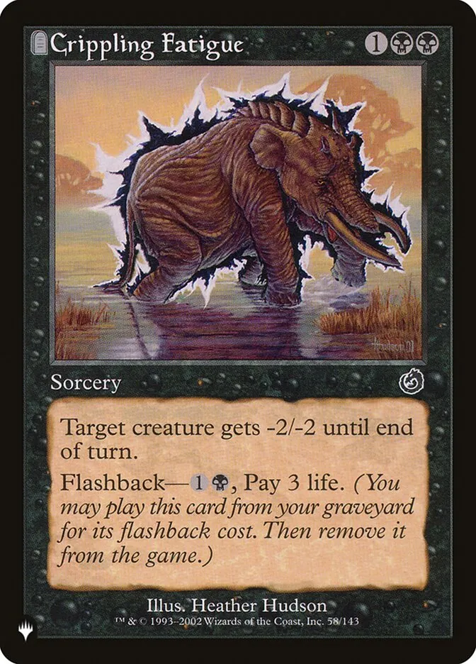 2020 The List Crippling Fatigue #TOR-58 common card image
