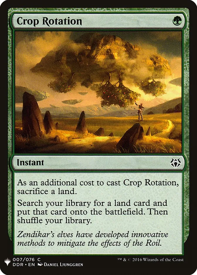 2020 The List Crop Rotation #DDR-7 common card image