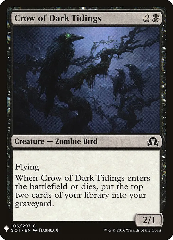 2020 The List Crow of Dark Tidings #SOI-105 common card image