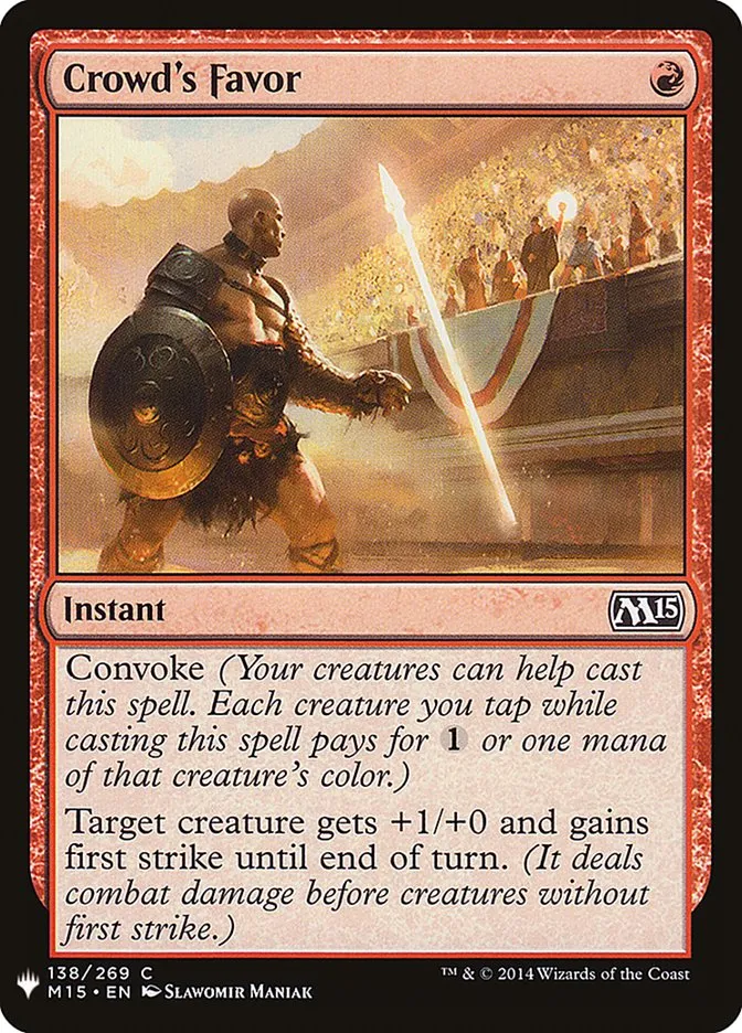 2020 The List Crowd's Favor #M15-138 common card image